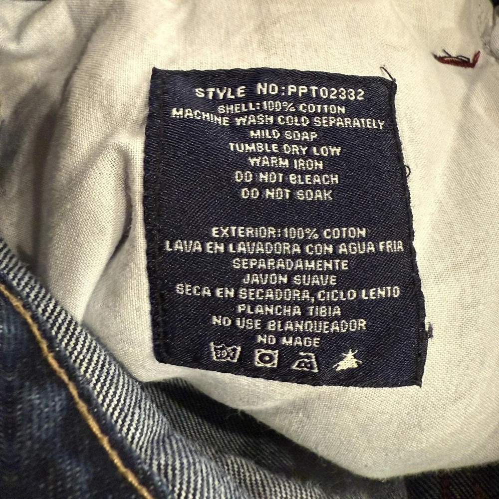Vintage Phat Farm Jeans Mens 32x34 Blue White Ombre Script Baggy Y2K Streetwear